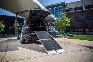 Suitcase portable wheelchair accessibility ramp